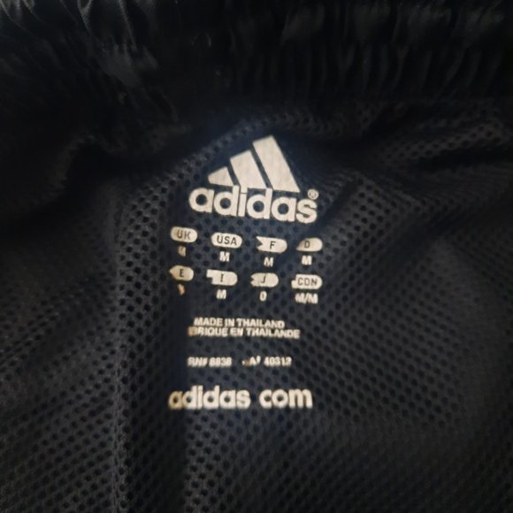 Adidas black with gray stripes jogging running track pants - Picture 10 of 12